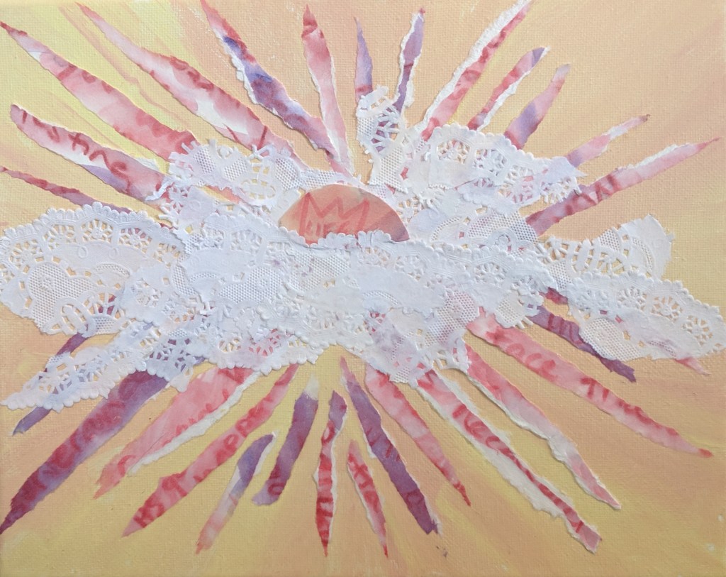 mixed media sunrise