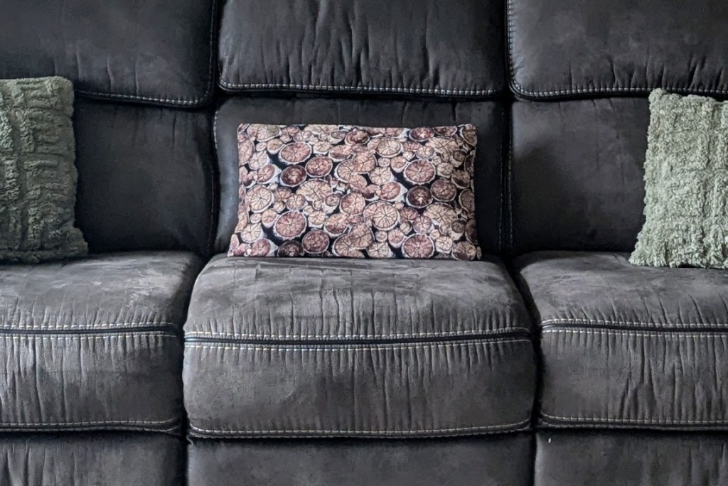 Handmade fall-themed pillow cover by Artsy ALPS, featuring warm autumn colors and a cozy, seasonal design.