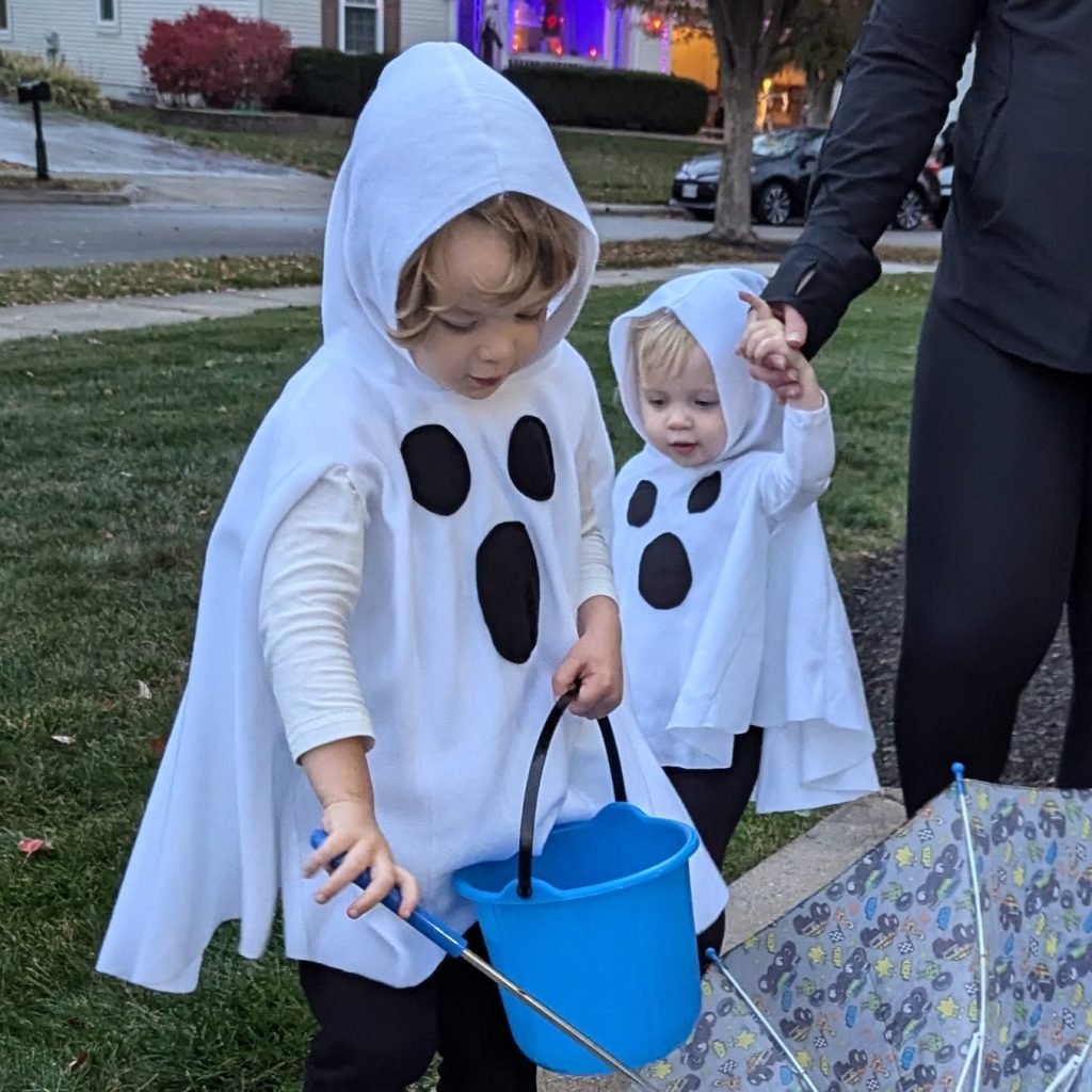 kids ghost ponchos