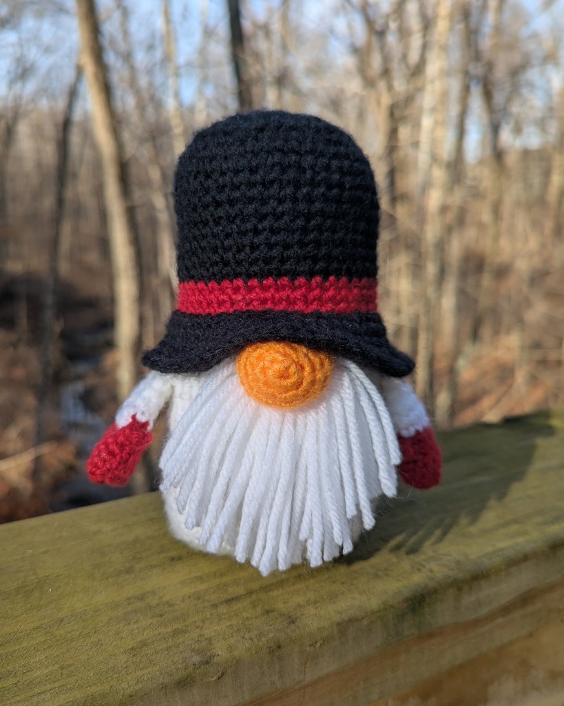 crochet snow gnome
